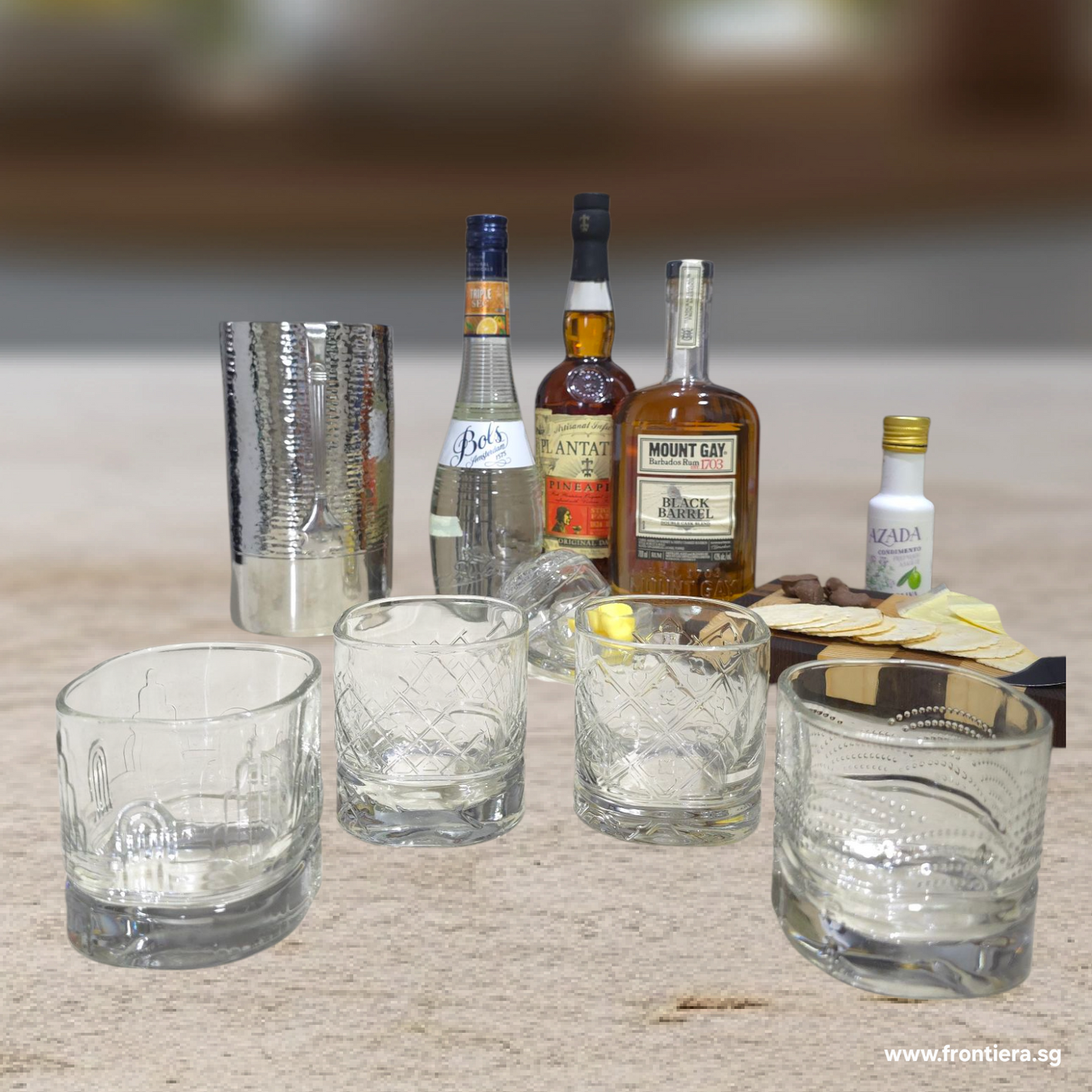 Assorted Design, Shot Glass & Whiskey Glass 8Pcs Set