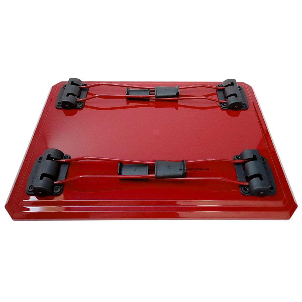 Mother-of-Pearl Inlaid Korean Lacquer Wooden Coffee Table with Foldable feet 500mm [Red] 𝟏𝟑% 𝐎𝐅𝐅