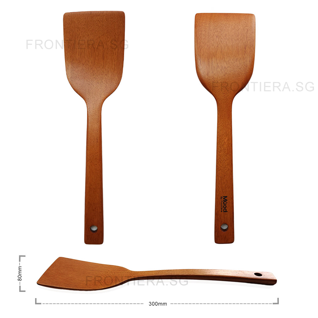 Natural Ottchil Lacquer Wooden Large Straight Spatula L 300mm