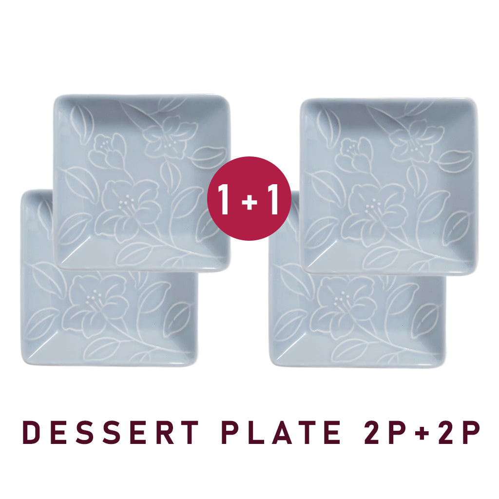 Refreshing Square Plate 127mm 2P Set (Sky Blue Color) ๐ฎ ๐ฃ๐น๐๐ ๐ฎ