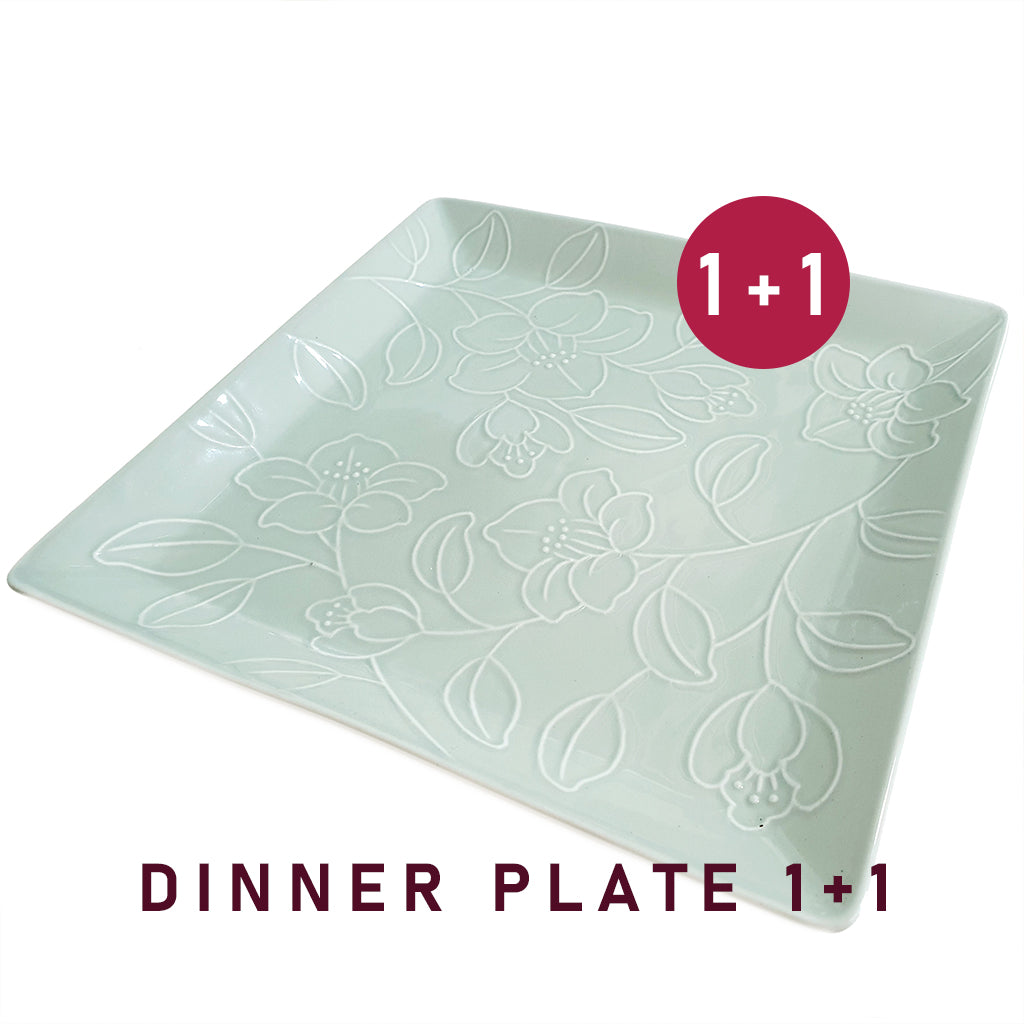 Refreshing Square Dinner/Sharing Plate 280mm (Mint Color)๐ญ ๐ฃ๐น๐๐ ๐ญ