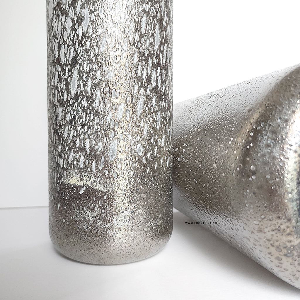 Cratere Space-silver Mouth-blown High Vase 𝟭𝟱% 𝗢𝗙𝗙