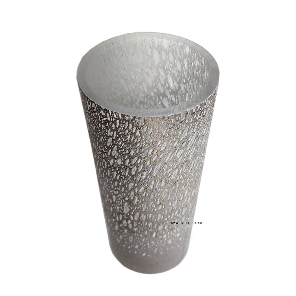 Cratere Space Brown-black, Hand Blown High Vase(L) Ø105xH285mm