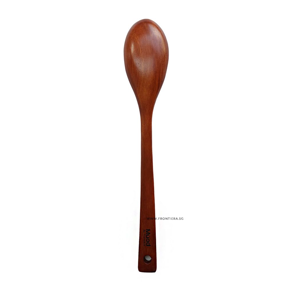 Natural Ottchil Lacquer Wooden Multi Purpose Oval Long Spoon 315mm