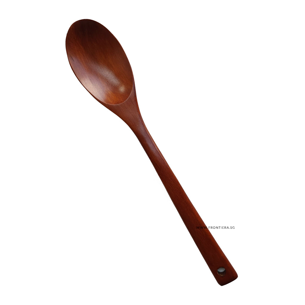 Natural Ottchil Lacquer Wooden Multi Purpose Oval Long Spoon 315mm