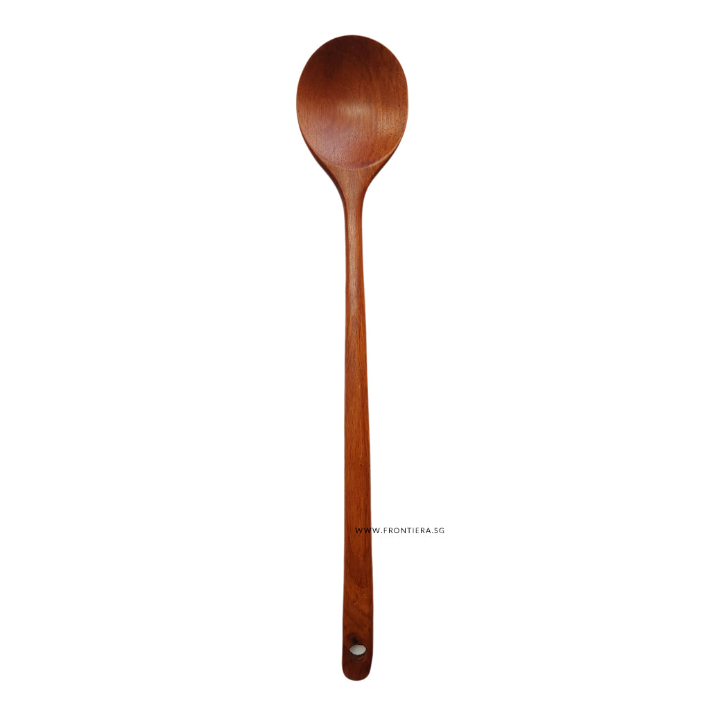 Natural Ottchil Lacquer Wooden Multi Purpose Round Long Spoon 340mm