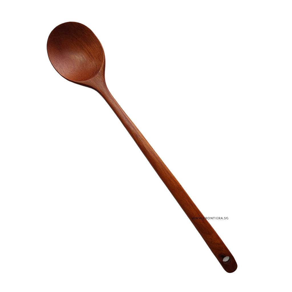 Natural Ottchil Lacquer Wooden Multi Purpose Round Long Spoon 340mm