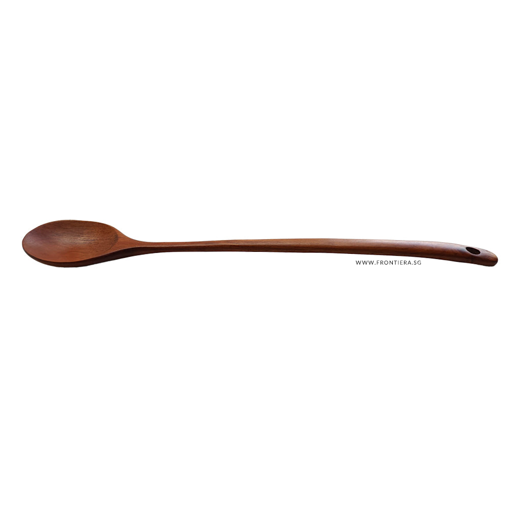 Natural Ottchil Lacquer Wooden Multi Purpose Round Long Spoon 340mm