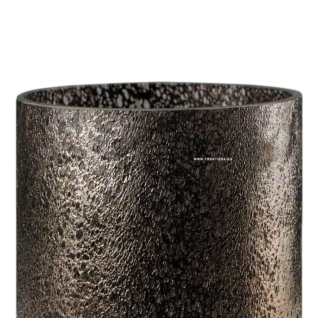 Cratere Space-black Mouth-blown Medium Vase