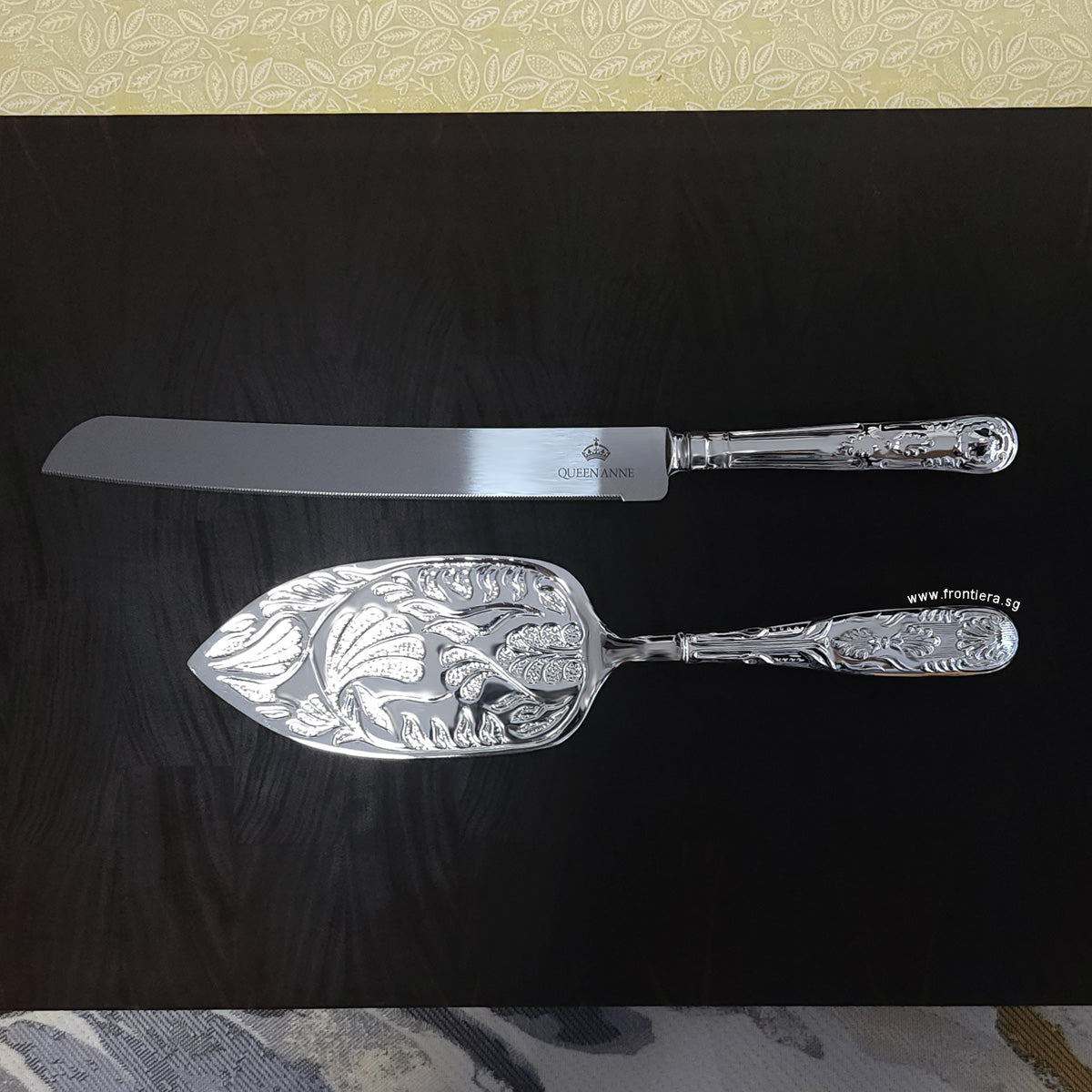 Silverplated Cake Server & Bridal Knife Set