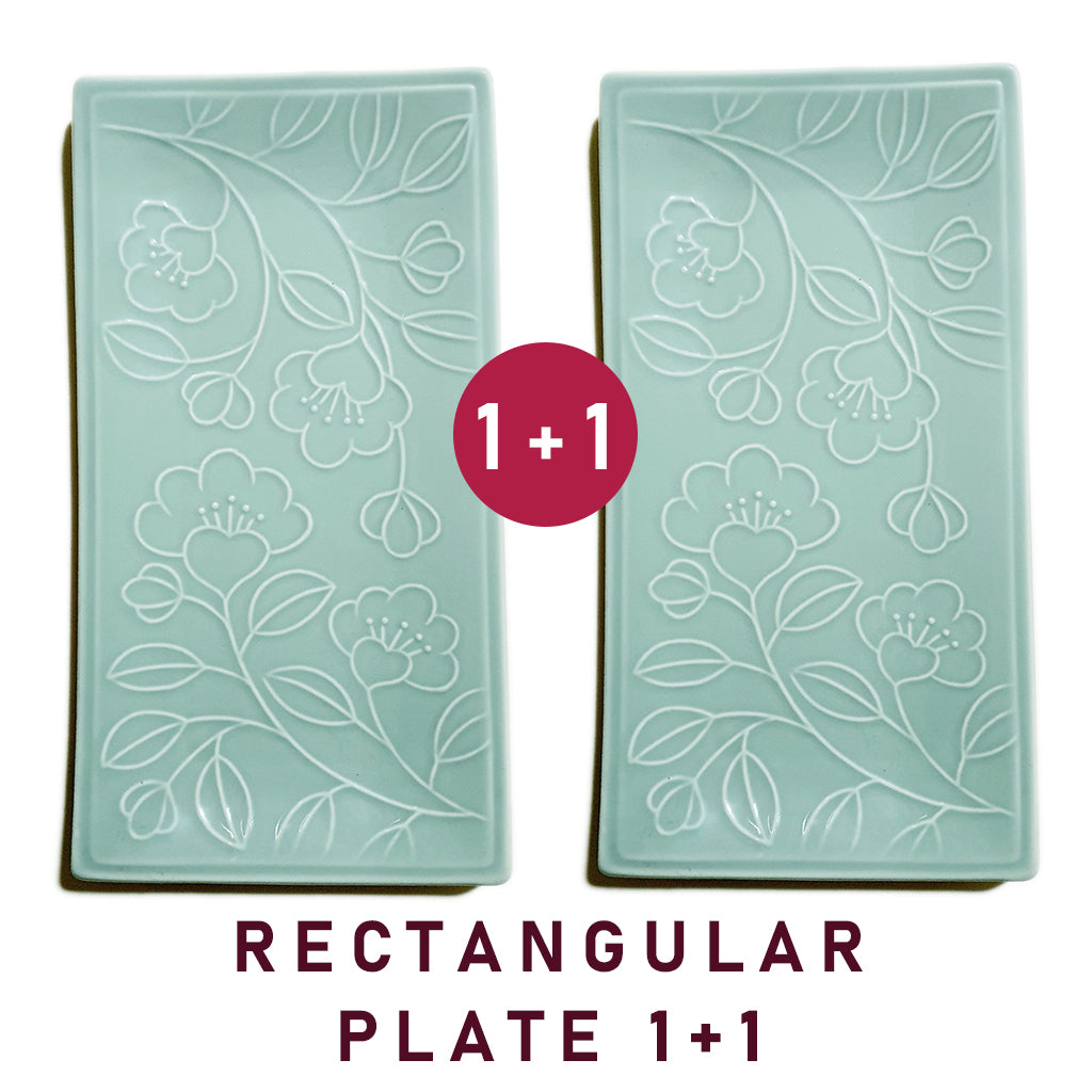 Refreshing Rectangular Plate 300mm (Mint Color)๐ญ ๐ฃ๐น๐๐ ๐ญ
