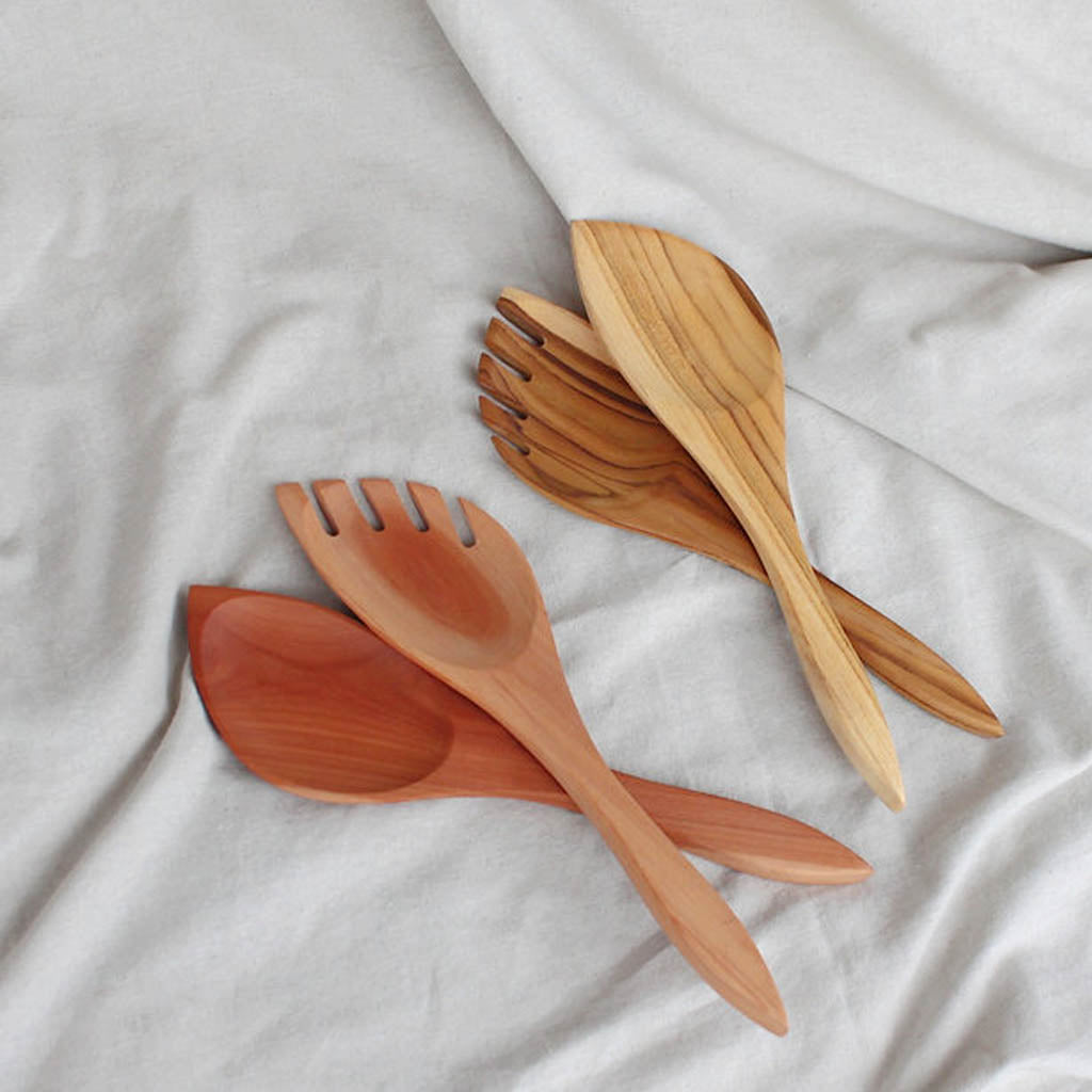 Sawowood 2P Salad Spoon & Fork Set