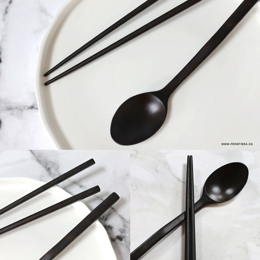 Premium Ottchil Lacqured Wooden Spoon & Chopstick 235mm + Custome Engraving (Optional)