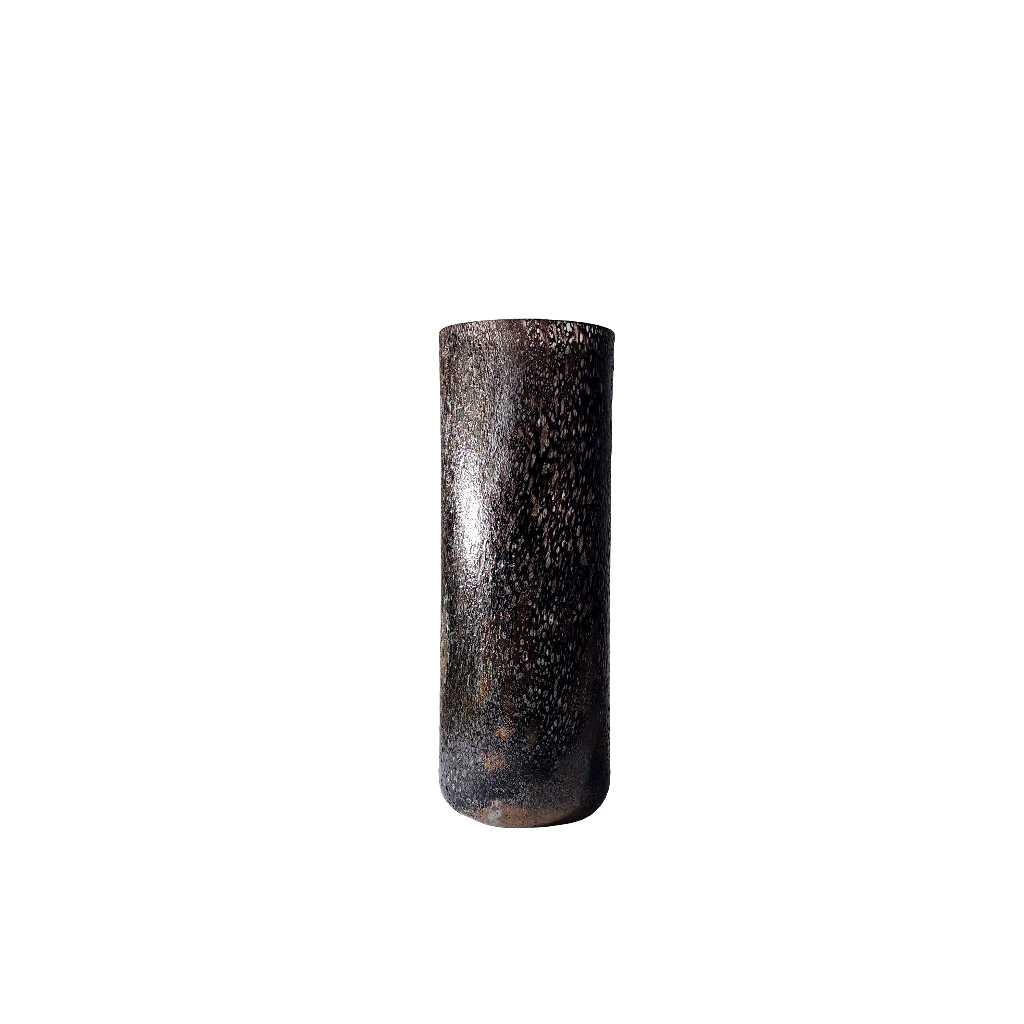 Cratere Space Brwonish black, Hand Blown High Vase(L) Ø105xH285mm