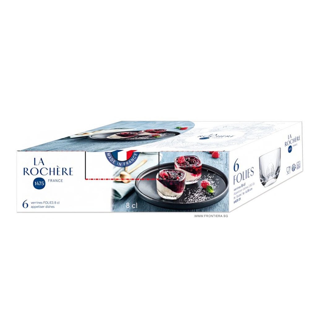 Folies Set of 6 Appetizer dish Glass Ø61xH50mm, 8ml