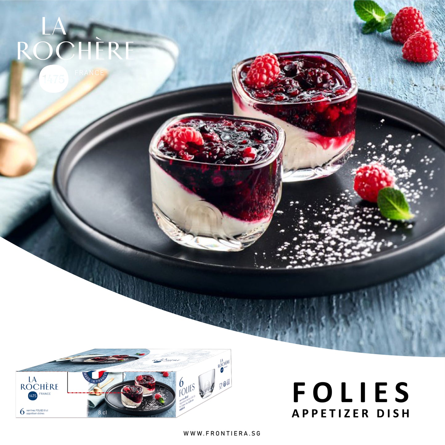 Folies Set of 6 Appetizer dish Glass Ø61xH50mm, 8ml