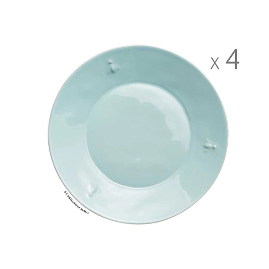 Abeille Bee Ceramic 21.4cm Blue Dessert Plate [Set of 4] 𝟭𝟬% 𝗢𝗙𝗙