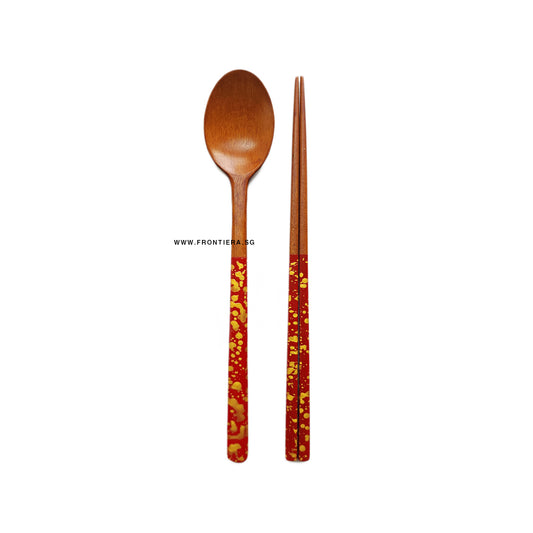 Ottchil Galaxi Wooden Spoon & Chopstick (Fire Red)