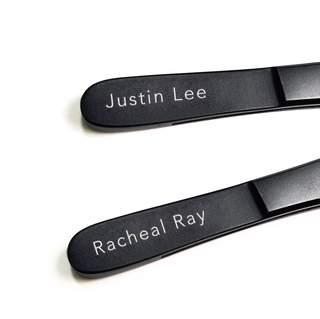 High Precision Offset Chef's Tweezers (14cm/5.5") BLACK + Custome Engraving (Optional)