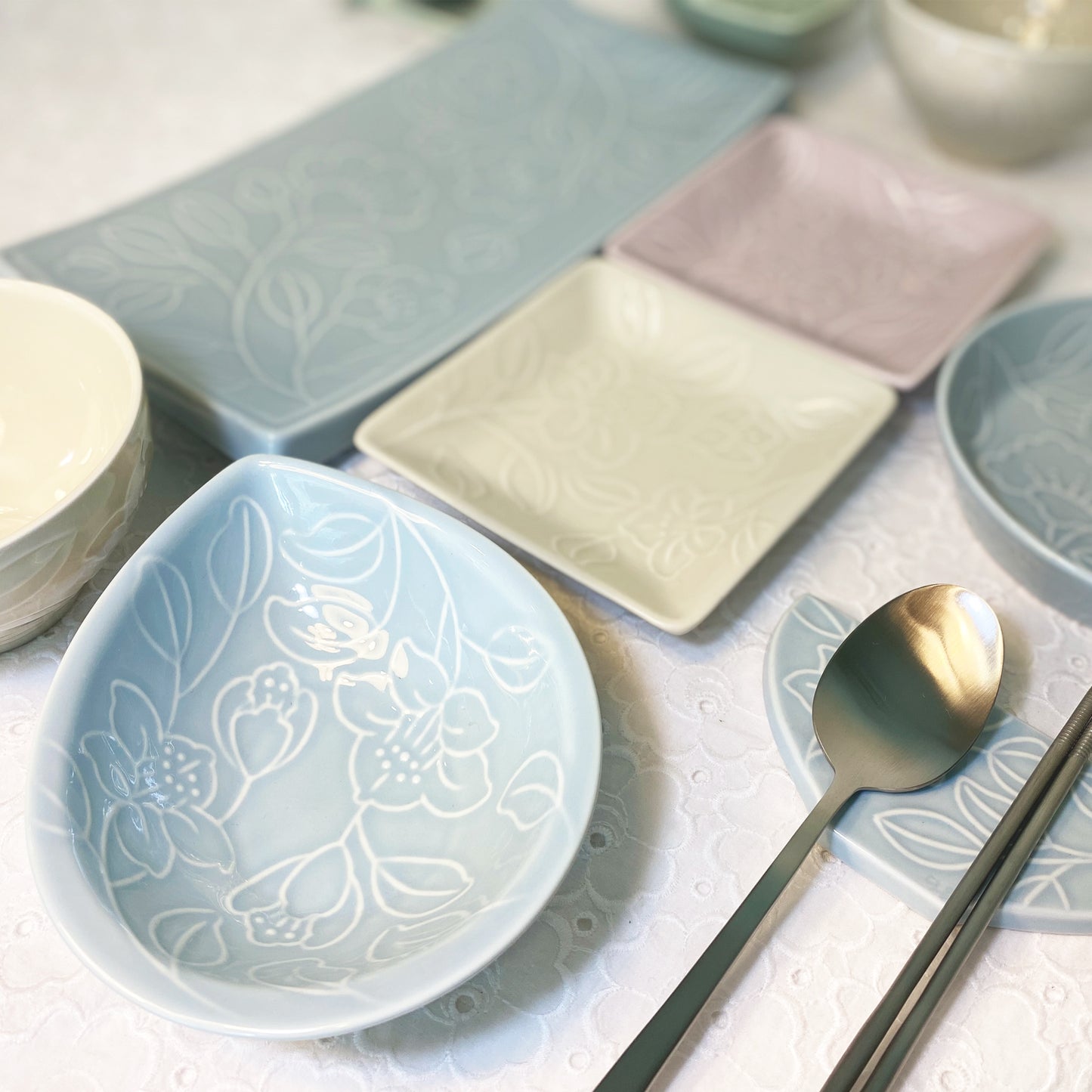 2-Person (10-pcs) Couple Dinnerware Set