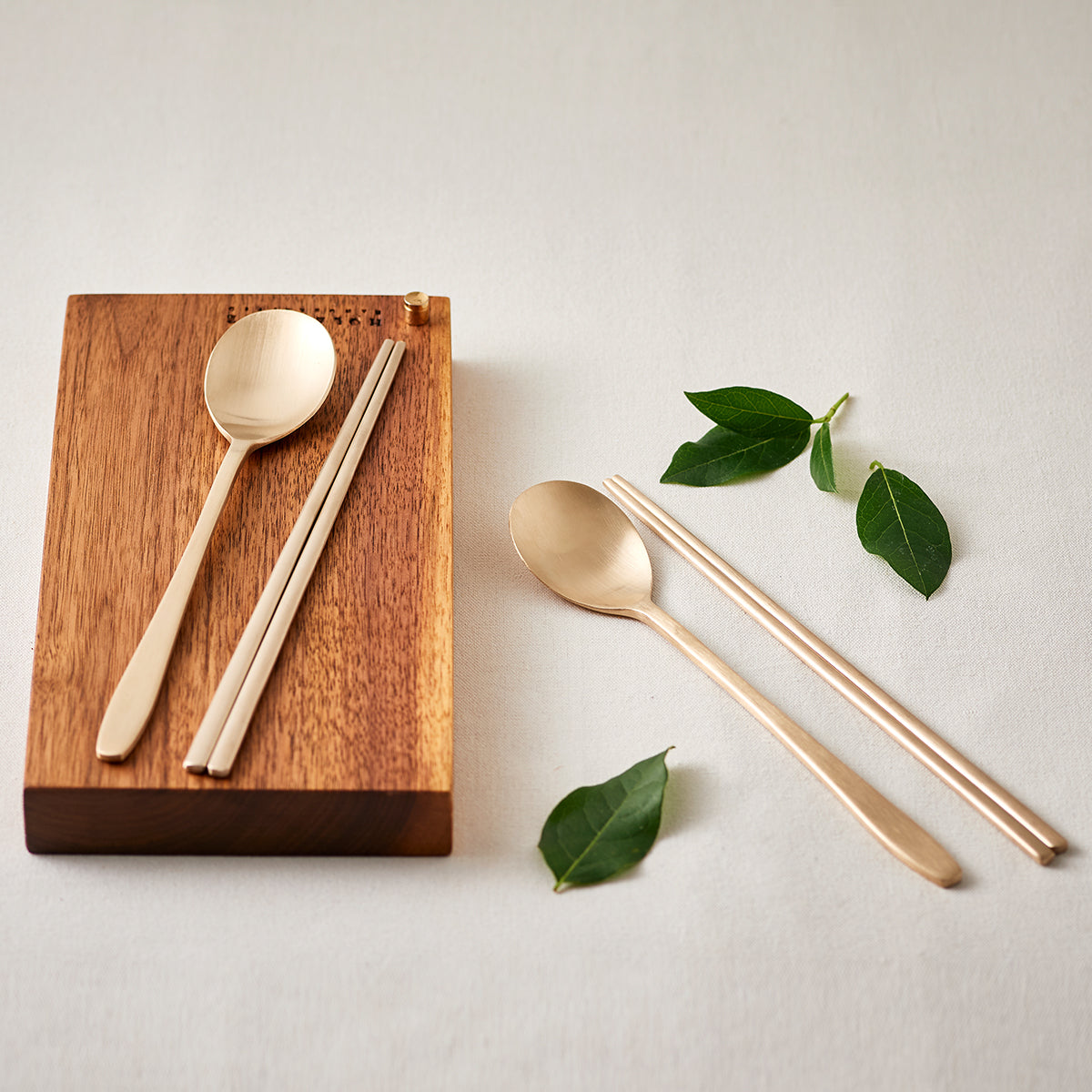Bangjja Yugi Korean Spoon & Chopstick (1 / 2 / 4 Sets) + Custom Engraving Optional