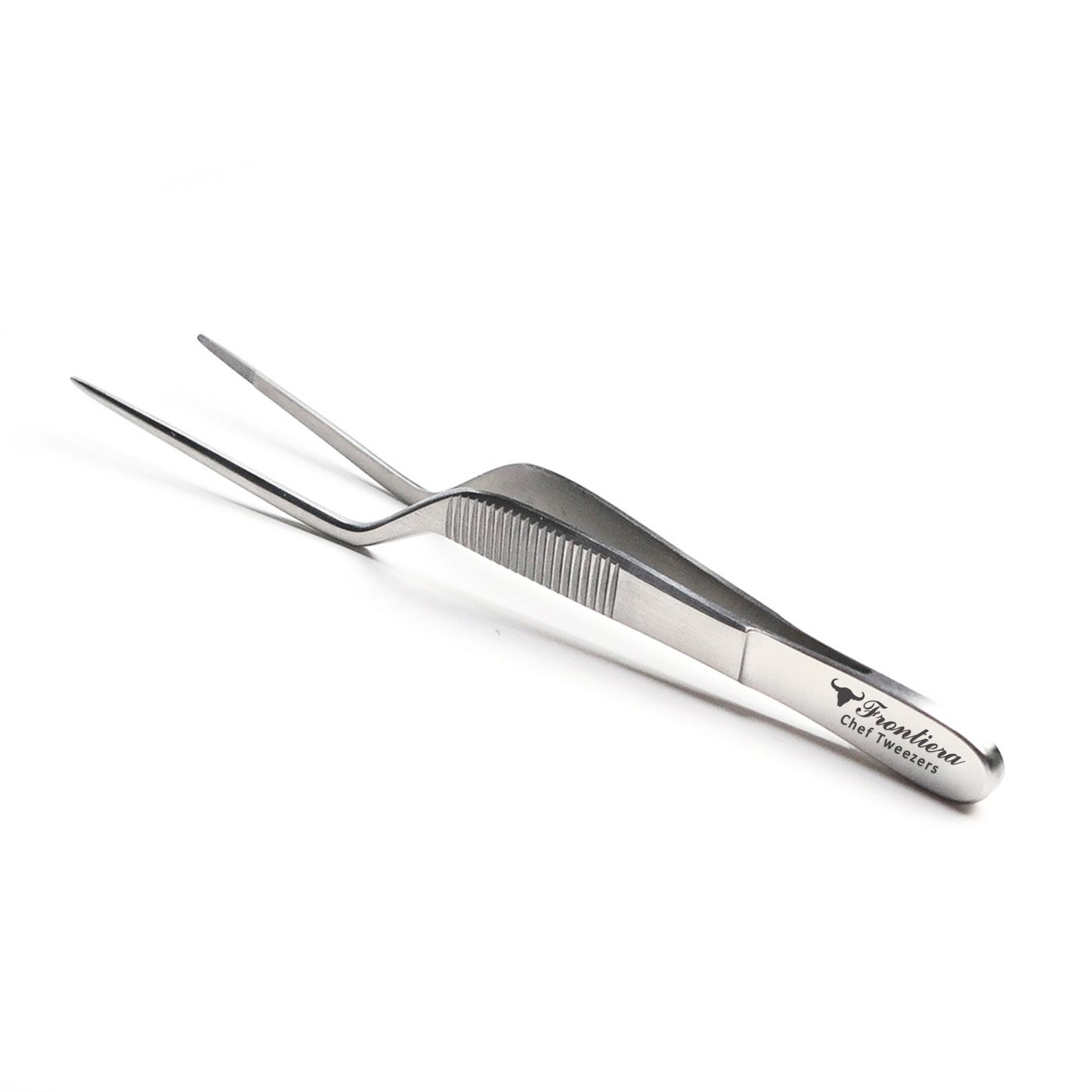 High Precision Offset Chef's Tweezers (14cm/5.5") GREY