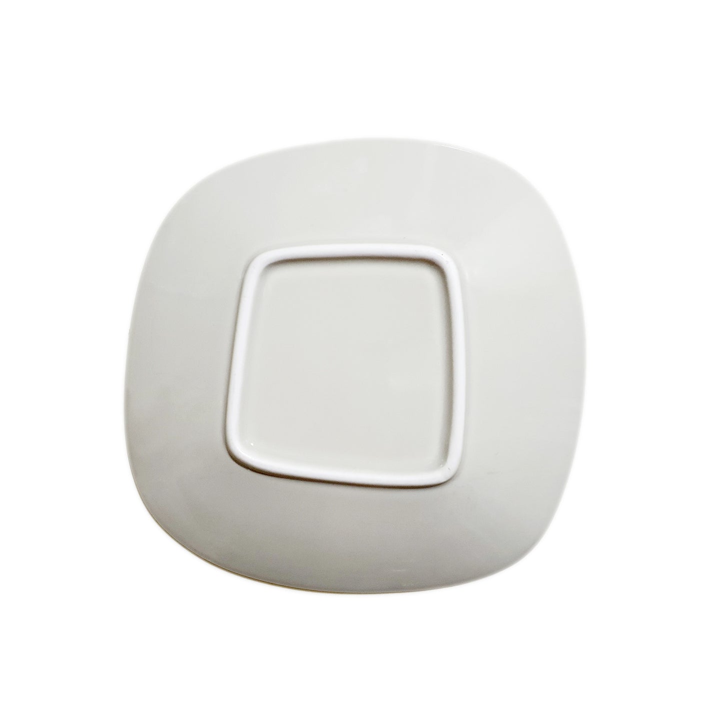 Refreshing Roundish Square Plate (Cream Color)