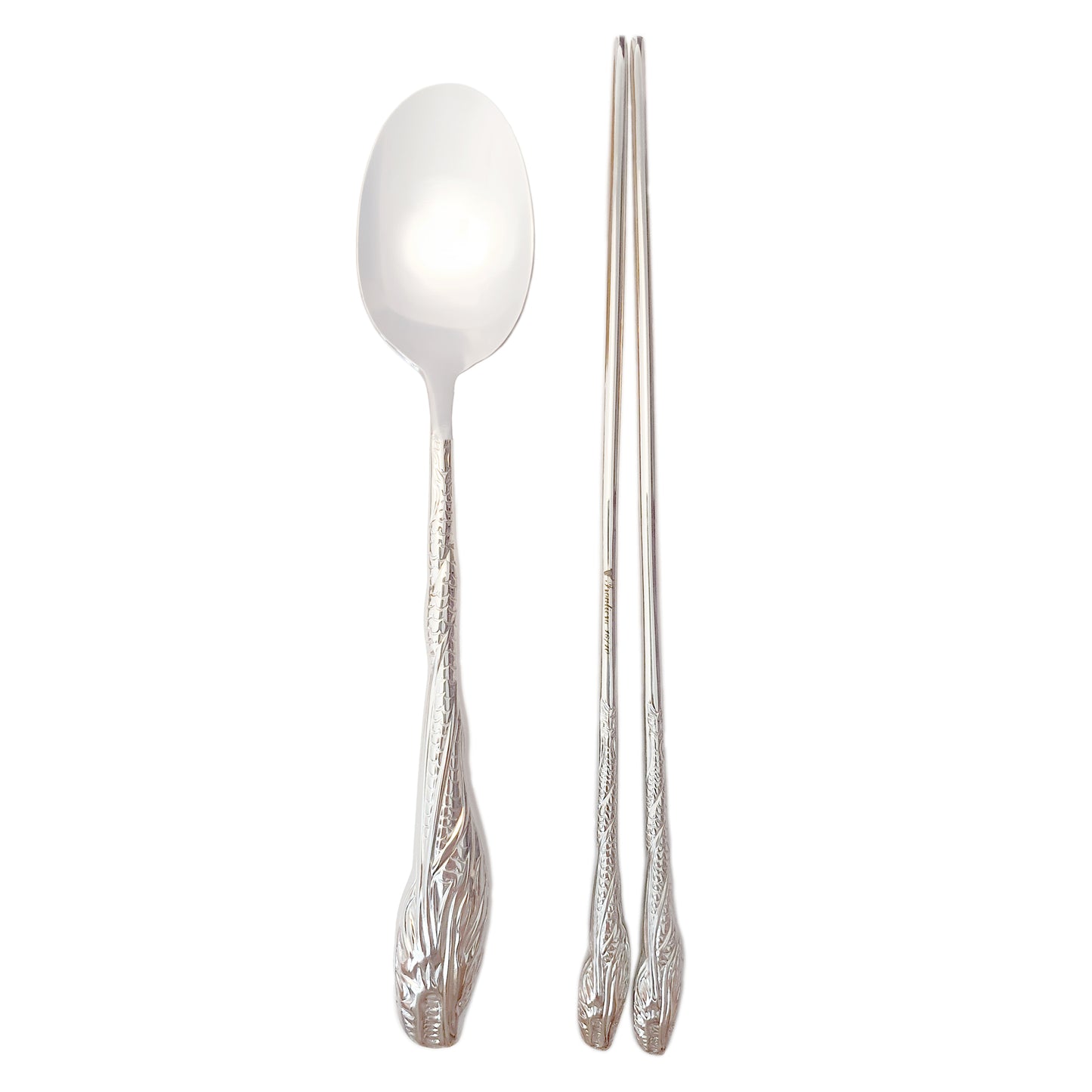 Dragon (Mirror) Oriental 2-Person Spoon & Chopsticks Set