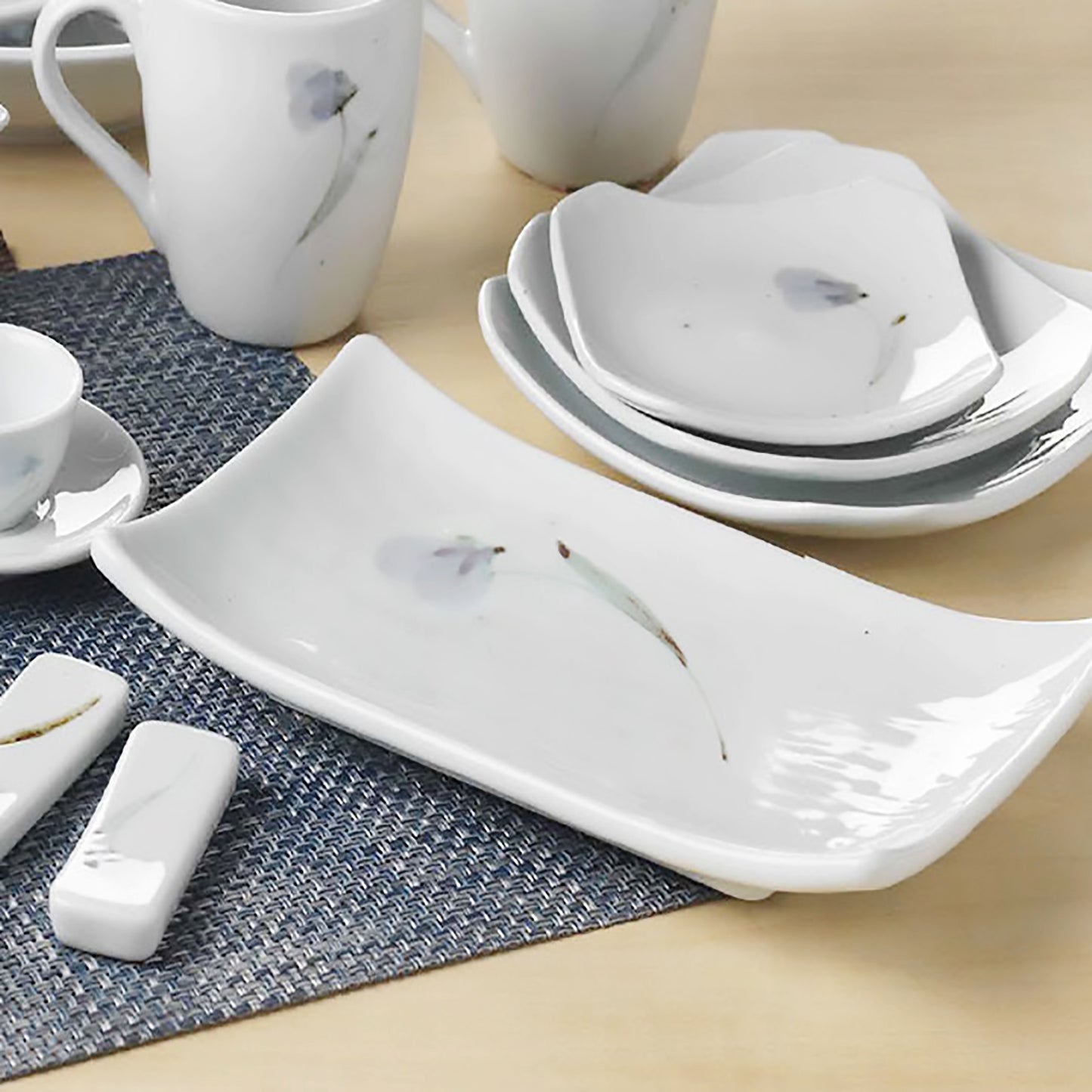 Day Flower Rectangular Plate