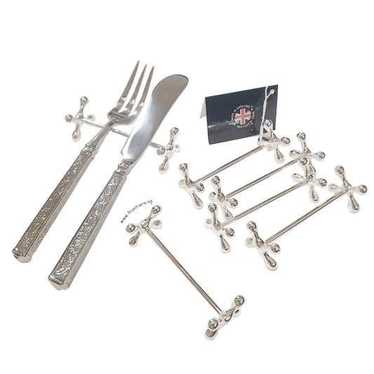 [England Silverware] Knife / Chopstick Rest [Set of 6] 𝗦𝗢𝗟𝗗 𝗢𝗨𝗧
