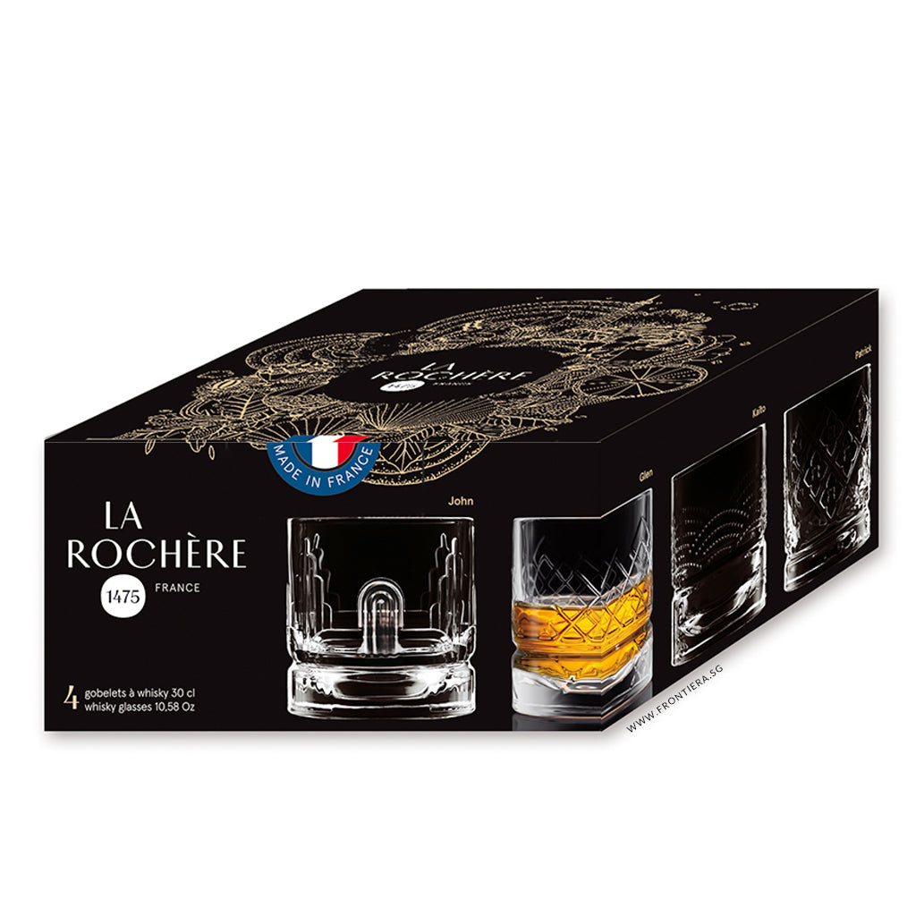 Dandy Assorted Design Whiskey Glass 4Pcs Set