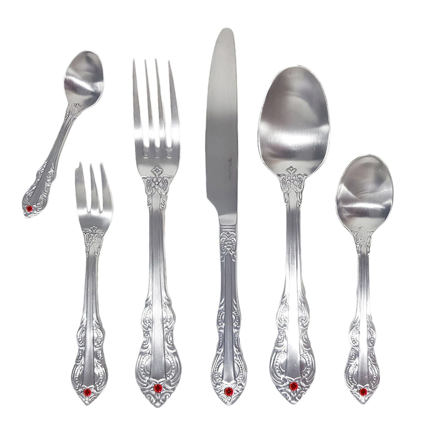 Luna Ruby 24Pcs, 4-Person Cutlery Set