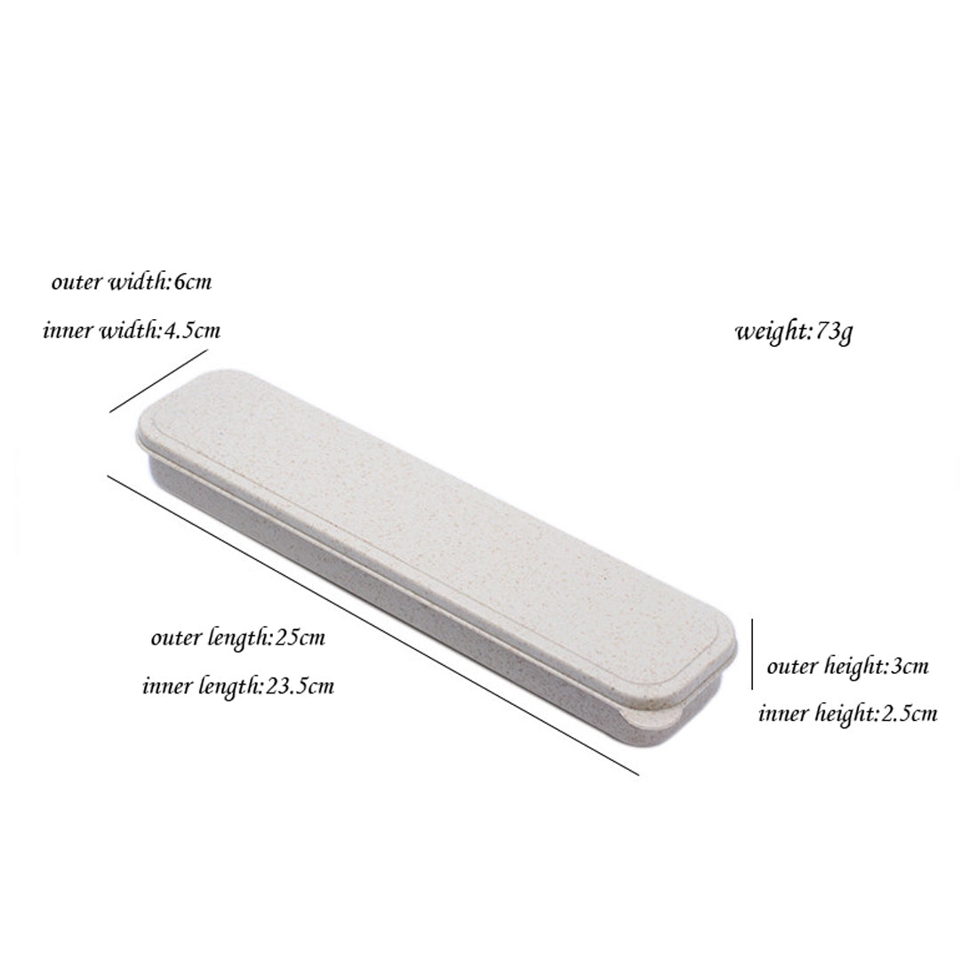 Eco friendly wheat material cutlery case (Cream)