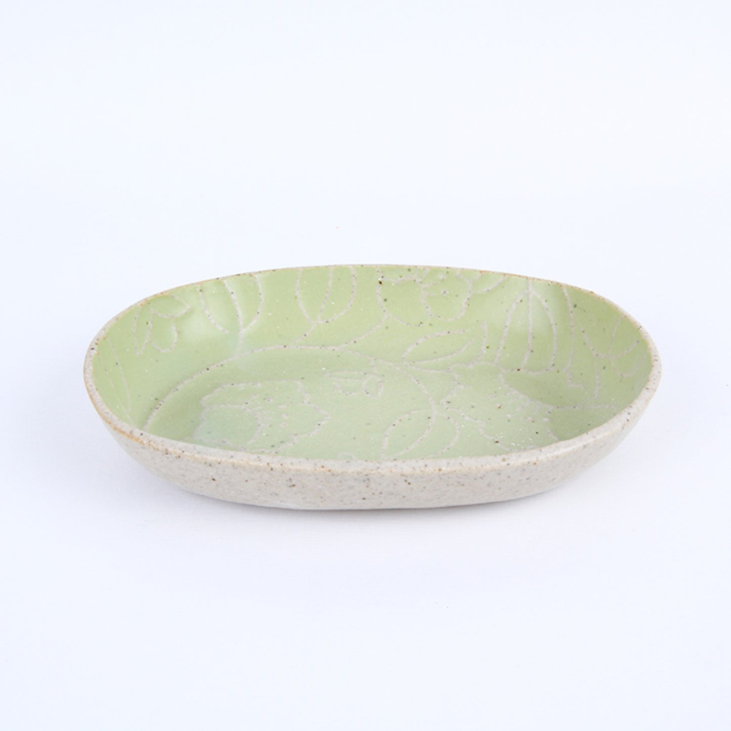 Refreshing Oval Plate 160mm (Pastel Green Color)