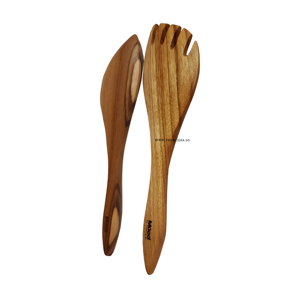 Teakwood 2P Salad Spoon & Fork Set