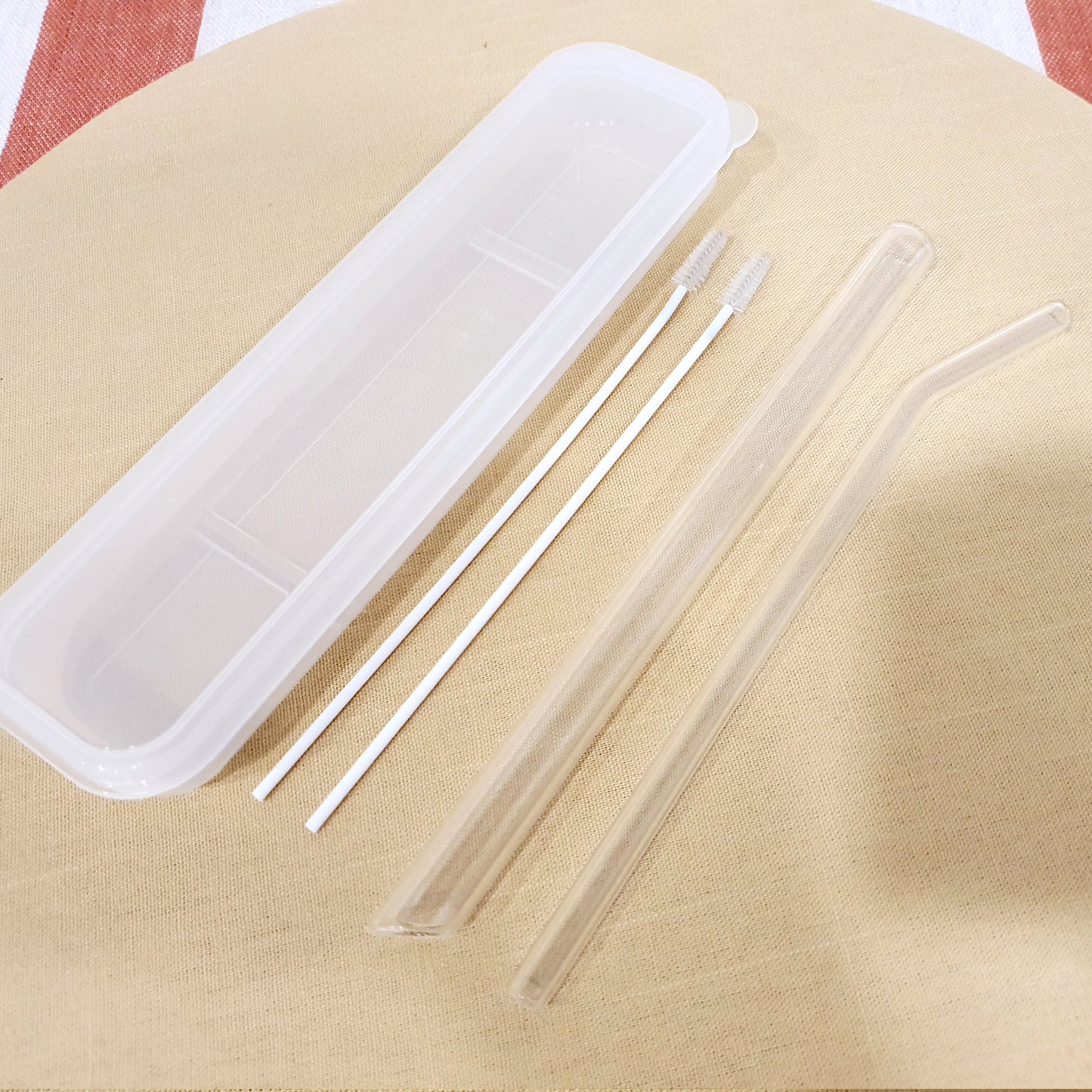 Eco Friendly Glass Straw Set (Transparent)