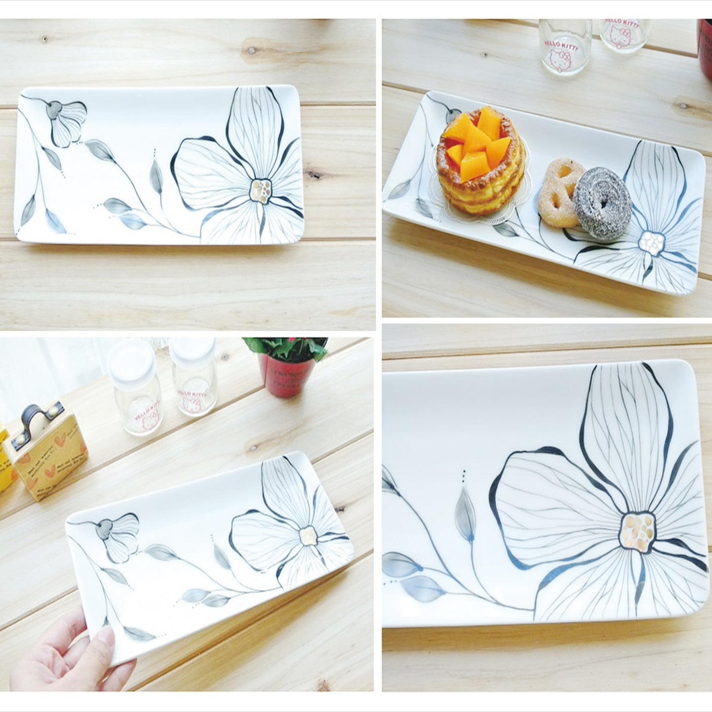 Golden Elegance Rectangular Plate 280mm