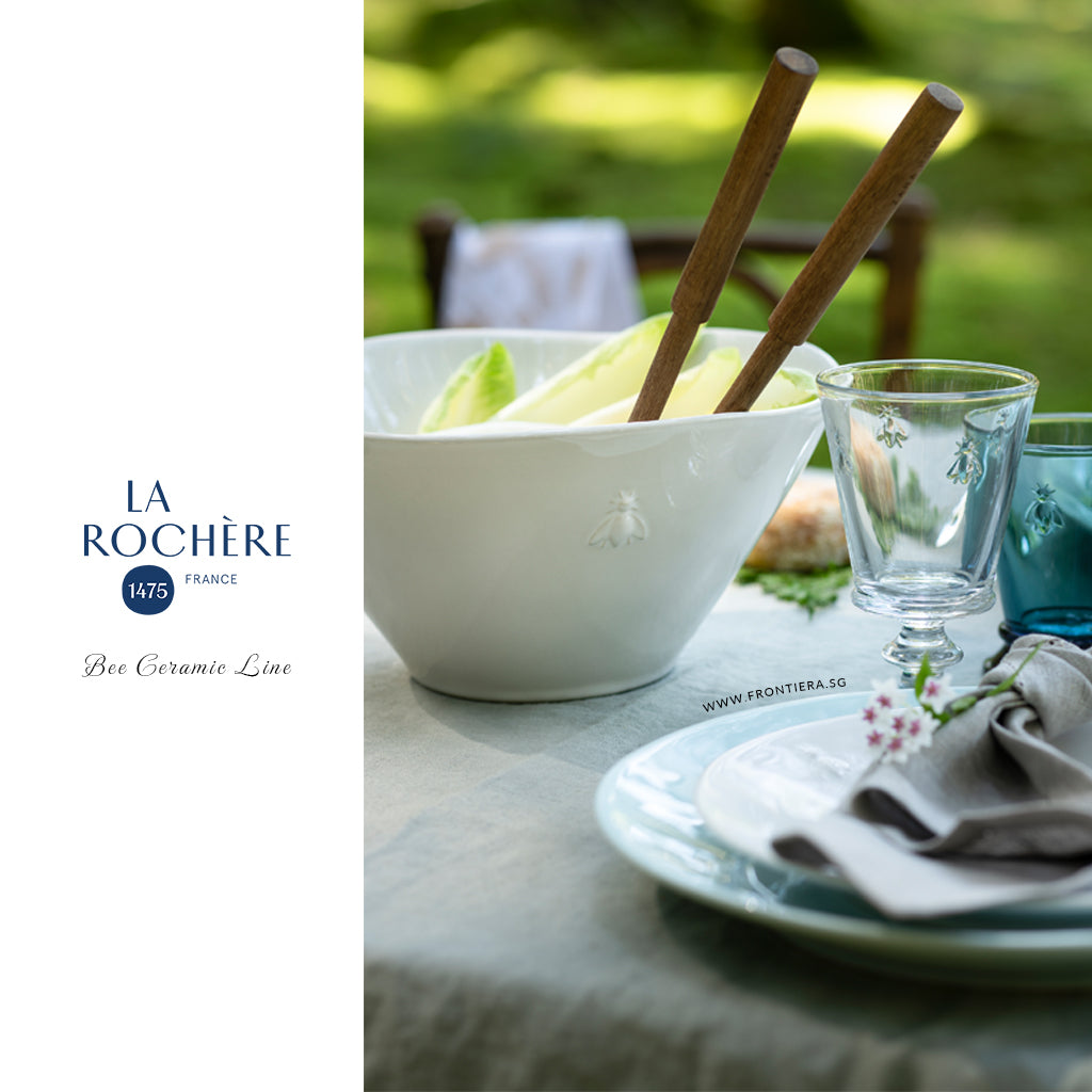 Abeille Bee Ceramic Large Blue Salad Bowl Ø260xH125mm
