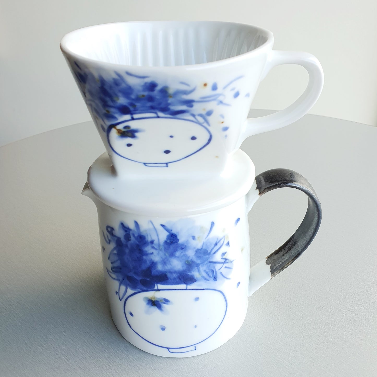 Sky Flower Dripper & Jug 2Pc Set