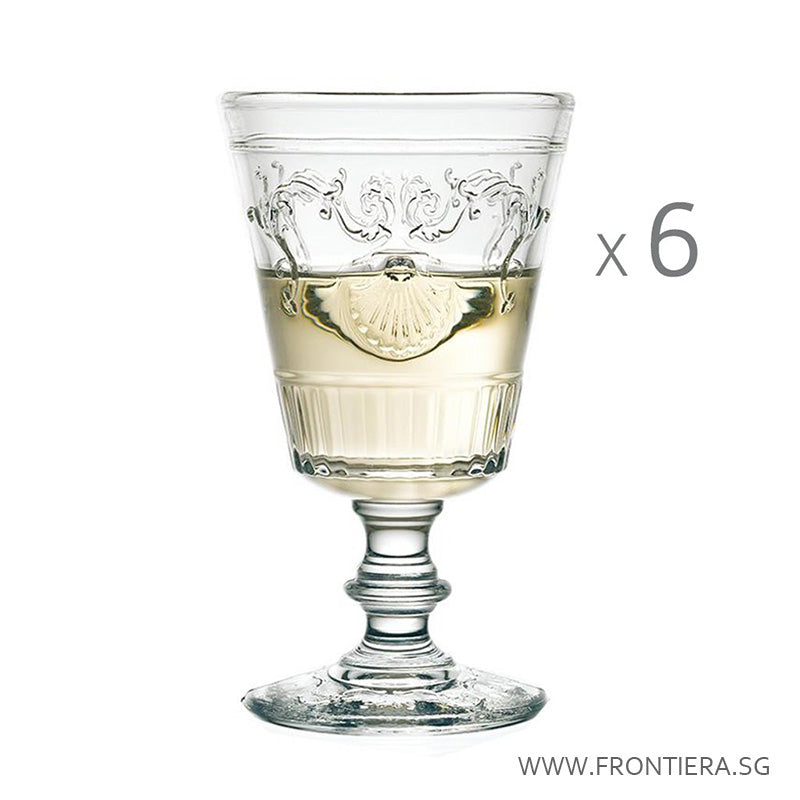 Versailles Set of 6 Large Goblet Glass Ø95xH165mm, 400ml