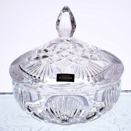 Crystalite Bohemia Vega Nova Candy Bowl with Lid