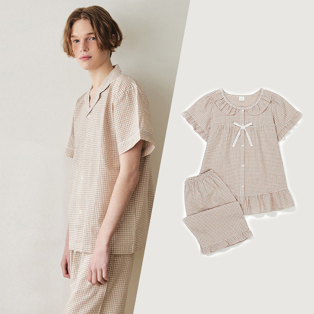 Ultimate Couple Sleepwear Set [Beige]