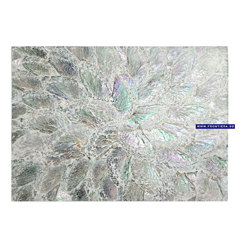 White Abalone Shell Inlayed 40cm Rectangular Placemats/Tablemats [Back ...