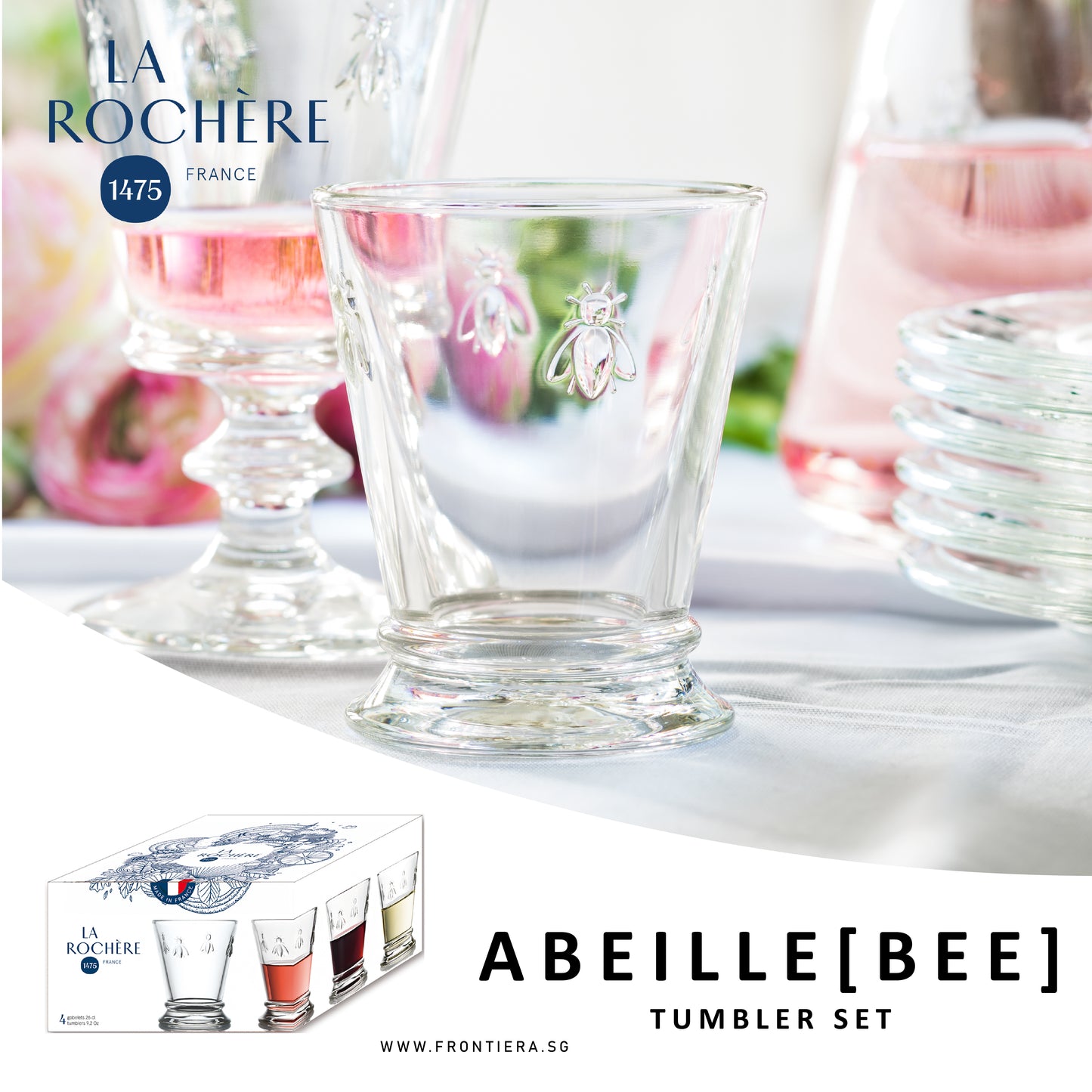 Abeille Bee Tumbler 260ml [Set of 4]