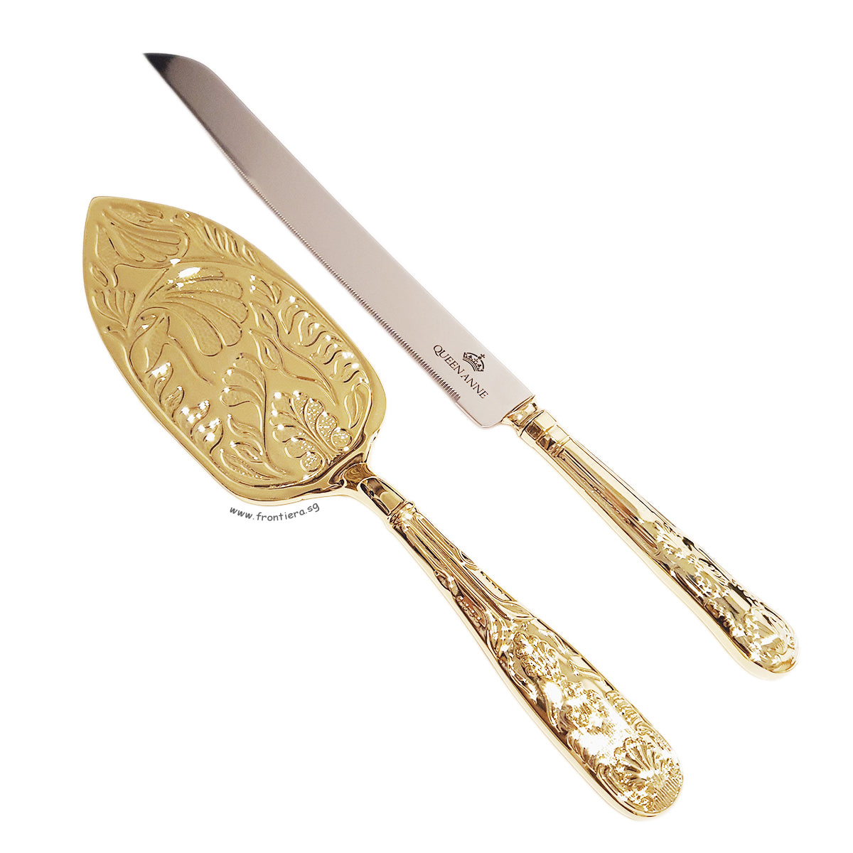 [England Silverware] Gold Plated Cake Server & Bridal Knife Set [𝗦𝗢𝗟𝗗 𝗢𝗨𝗧]