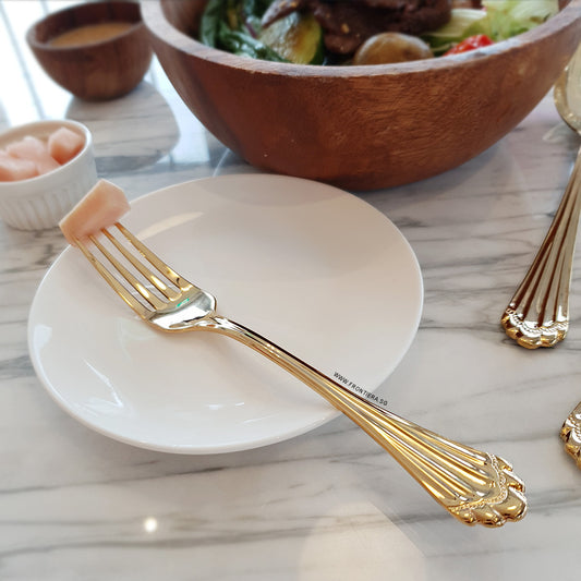 Classic Gothic Table Fork 197mm [Real Gold]