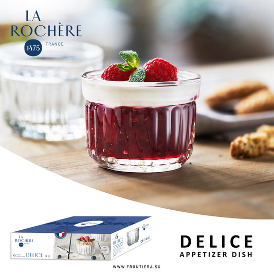 Delice (Set of 6) Dessert/Appetizer Glass Bowl Ø83xH62mm, 190ml