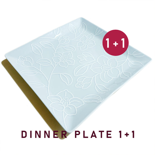 Refreshing Square Dinner/Sharing Plate 280mm (Sky Blue Color) 𝟭 𝗣𝗹𝘂𝘀 𝟭