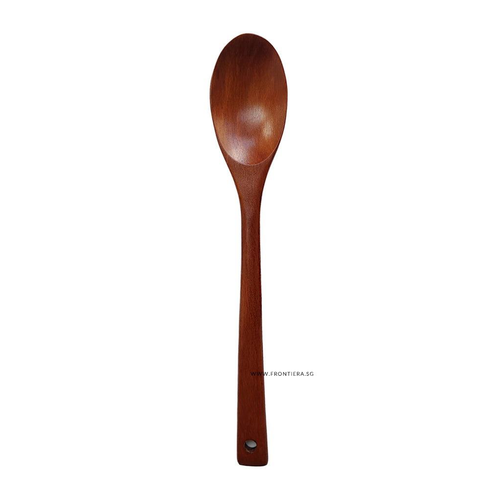 Natural Ottchil Lacquer Wooden Multi Purpose Oval Long Spoon 315mm