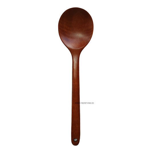 Natural Ottchil Lacquer Wooden Multi Purpose Round Large Long Spoon 320mm